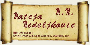 Mateja Nedeljković vizit kartica